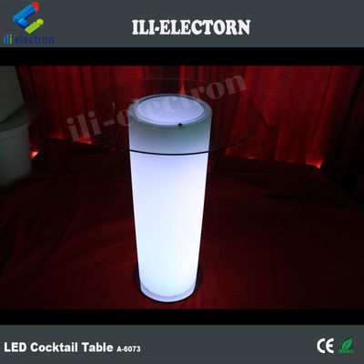 Mesa de Cocktail LED, mesa de café iluminada com balde de gelo.