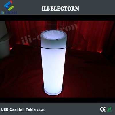 de plástico Iluminado LED Ice Bucket Table w/Glass para clube noturno
