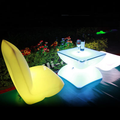 PE Plástico LED Móveis Brilhantes, Mesas de Cocktail Brilhantes 16 Cores Cambiaveis
