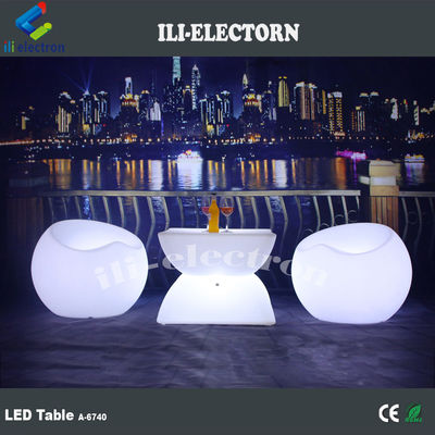 PE Plástico LED Móveis Brilhantes, Mesas de Cocktail Brilhantes 16 Cores Cambiaveis