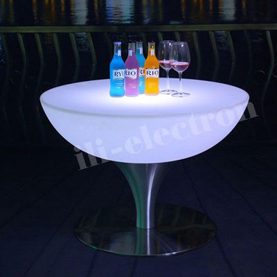 Estilo Romântico Estilo Led Bar Café Redondo Cocktail Table Material IP54 PE