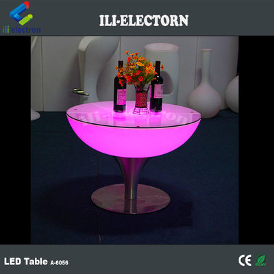 Estilo Romântico Estilo Led Bar Café Redondo Cocktail Table Material IP54 PE