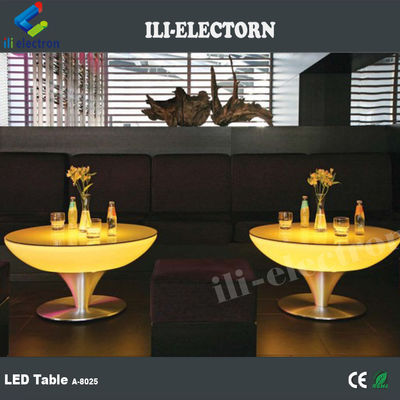 Estilo Romântico Estilo Led Bar Café Redondo Cocktail Table Material IP54 PE