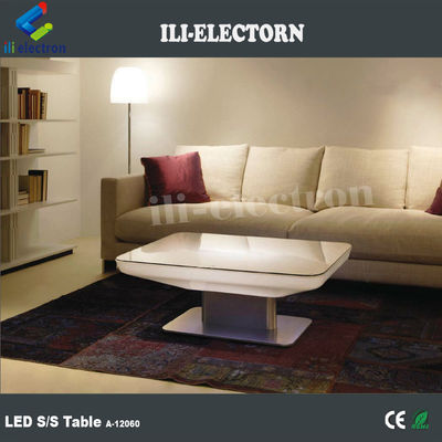 Mobiliário LED Mesa de bar brilhante de plástico para hotel villa