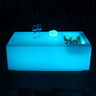 Tabela de balde de gelo iluminado exterior resistente à mudança de cor