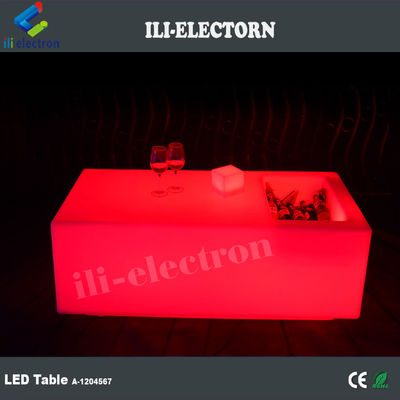 Tabela de balde de gelo iluminado exterior resistente à mudança de cor