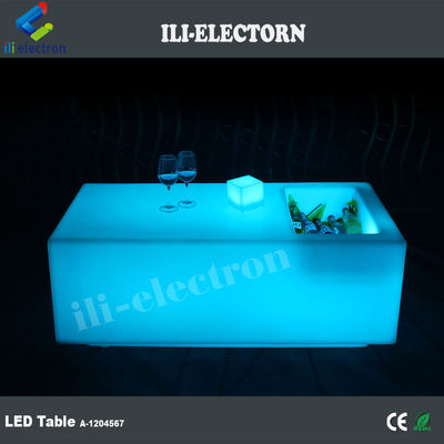 Tabela de balde de gelo iluminado exterior resistente à mudança de cor