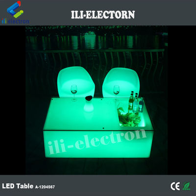 Tabela de balde de gelo iluminado exterior resistente à mudança de cor