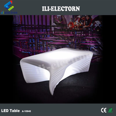 Mobiliário de LED moderno e iluminado, mesa de estar LED interativa