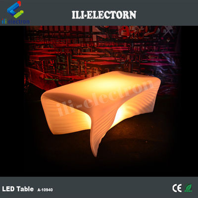 Mobiliário de LED moderno e iluminado, mesa de estar LED interativa