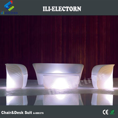 Mobiliário de LED moderno e iluminado, mesa de estar LED interativa