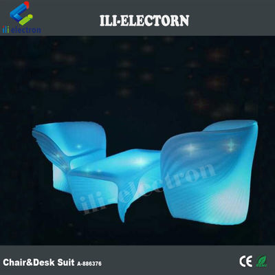 Mobiliário de LED moderno e iluminado, mesa de estar LED interativa