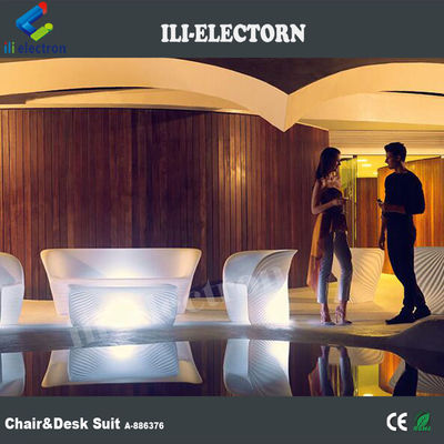 Mobiliário de LED moderno e iluminado, mesa de estar LED interativa