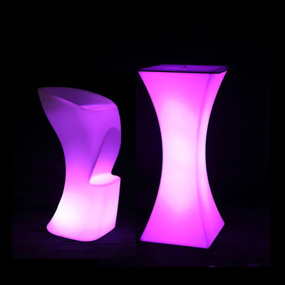 Quadrado LED luz mesa de cocktail iluminado à prova d'água para o casamento
