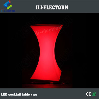 Quadrado LED luz mesa de cocktail iluminado à prova d'água para o casamento
