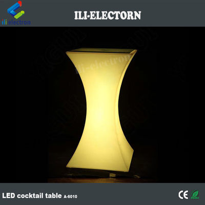 Quadrado LED luz mesa de cocktail iluminado à prova d'água para o casamento
