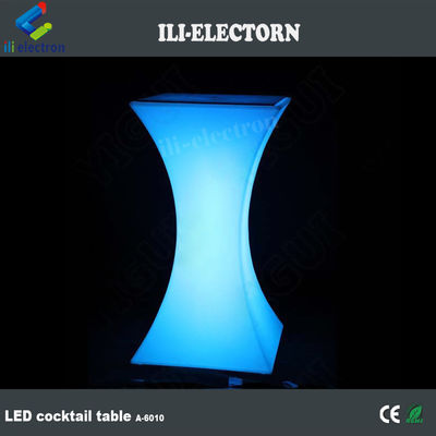 Quadrado LED luz mesa de cocktail iluminado à prova d'água para o casamento