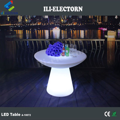 Mesa de jantar LED recarregável de plástico luminosa para uso doméstico