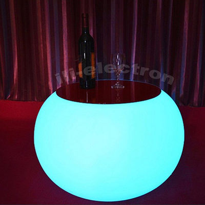 Recarregável LED Mobiliário redondo Mesa de café para jardim