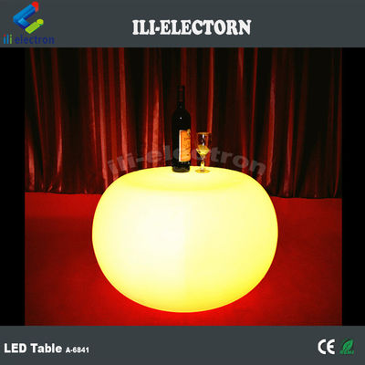 Recarregável LED Mobiliário redondo Mesa de café para jardim