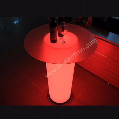 Tabela de coquetéis de vidro iluminada