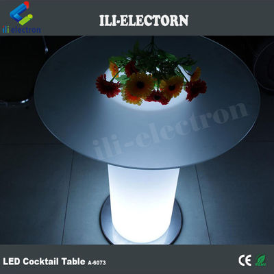 Tabela de coquetéis de vidro iluminada