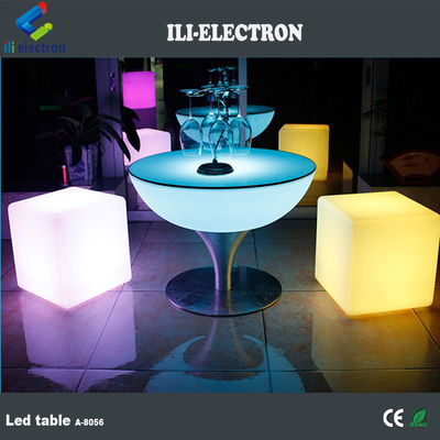 Mesas de coquetel de plástico LED de 106cm de altura para eventos de festa