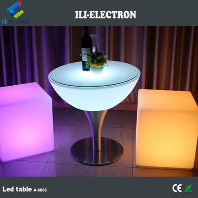 Mesas de coquetel de plástico LED de 106cm de altura para eventos de festa