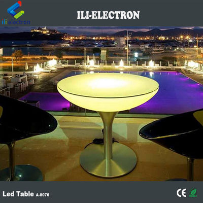 Mesas de coquetel de plástico LED de 106cm de altura para eventos de festa