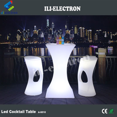 Mobiliário exterior recarregável a LED Mesa de café de vidro