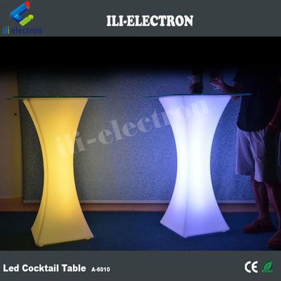 Mobiliário exterior recarregável a LED Mesa de café de vidro
