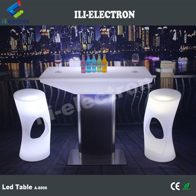 Outdoor&amp;Indoor Mudança de cor de plástico quadrado LED mesa de jantar