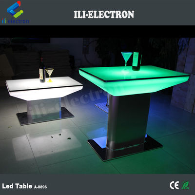Outdoor&amp;Indoor Mudança de cor de plástico quadrado LED mesa de jantar