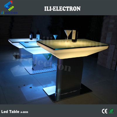 Outdoor&amp;Indoor Mudança de cor de plástico quadrado LED mesa de jantar