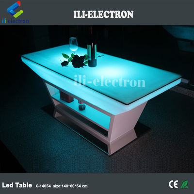 Tabela de bar/mesa de salão/mesa de sala de estar de plástico PE com LED