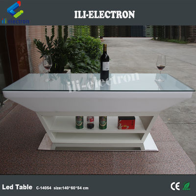 Tabela de bar/mesa de salão/mesa de sala de estar de plástico PE com LED