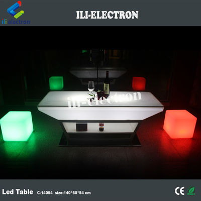 Tabela de bar/mesa de salão/mesa de sala de estar de plástico PE com LED
