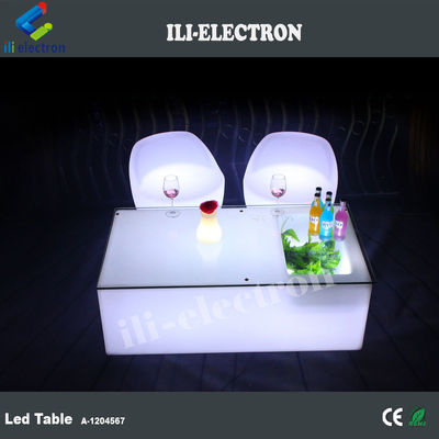 Tabela de bar com LED de plástico PE com balde de gelo/tanque de arrefecimento