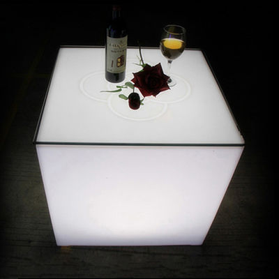 Materiais de PE, assento de cubo LED para mesa de cubo led de decoração