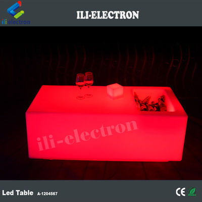 Bateria KTV Clube Noturno Mobiliário de Bar Iluminado Plástico LED Mesa de Pub