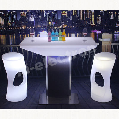 Mobiliário de bar, mesas de bar recarregáveis, iluminadas a led