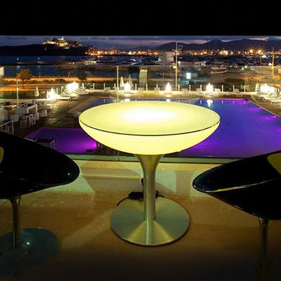 Commercial LED Light Cocktail Table, Iluminado Bar Table Wireless para a festa