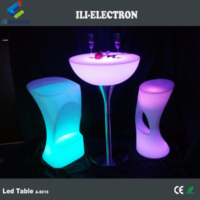 Commercial LED Light Cocktail Table, Iluminado Bar Table Wireless para a festa