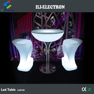 Commercial LED Light Cocktail Table, Iluminado Bar Table Wireless para a festa