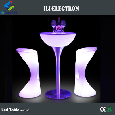 Commercial LED Light Cocktail Table, Iluminado Bar Table Wireless para a festa