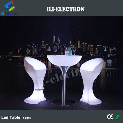 Commercial LED Light Cocktail Table, Iluminado Bar Table Wireless para a festa