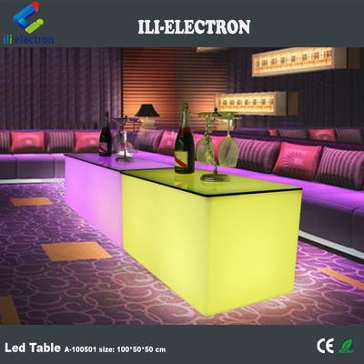 PE Plástico LED Rectangular Cubo Barra de Luz Tabela de Câmbio de Cor Com Remote Control For Club