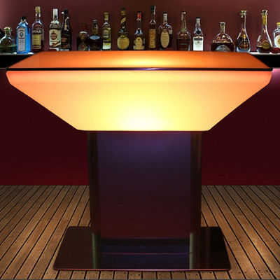 Tabela de bar com LED de plástico recarregável