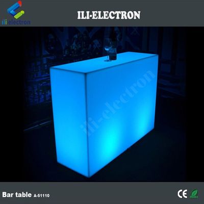 Commercial Luminoso LED Bar Counter, Retangular LED Glow Table à prova d' água