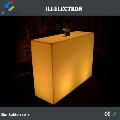 Commercial Luminoso LED Bar Counter, Retangular LED Glow Table à prova d' água